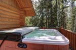 Deer Haven Lodge with back deck hot tub.